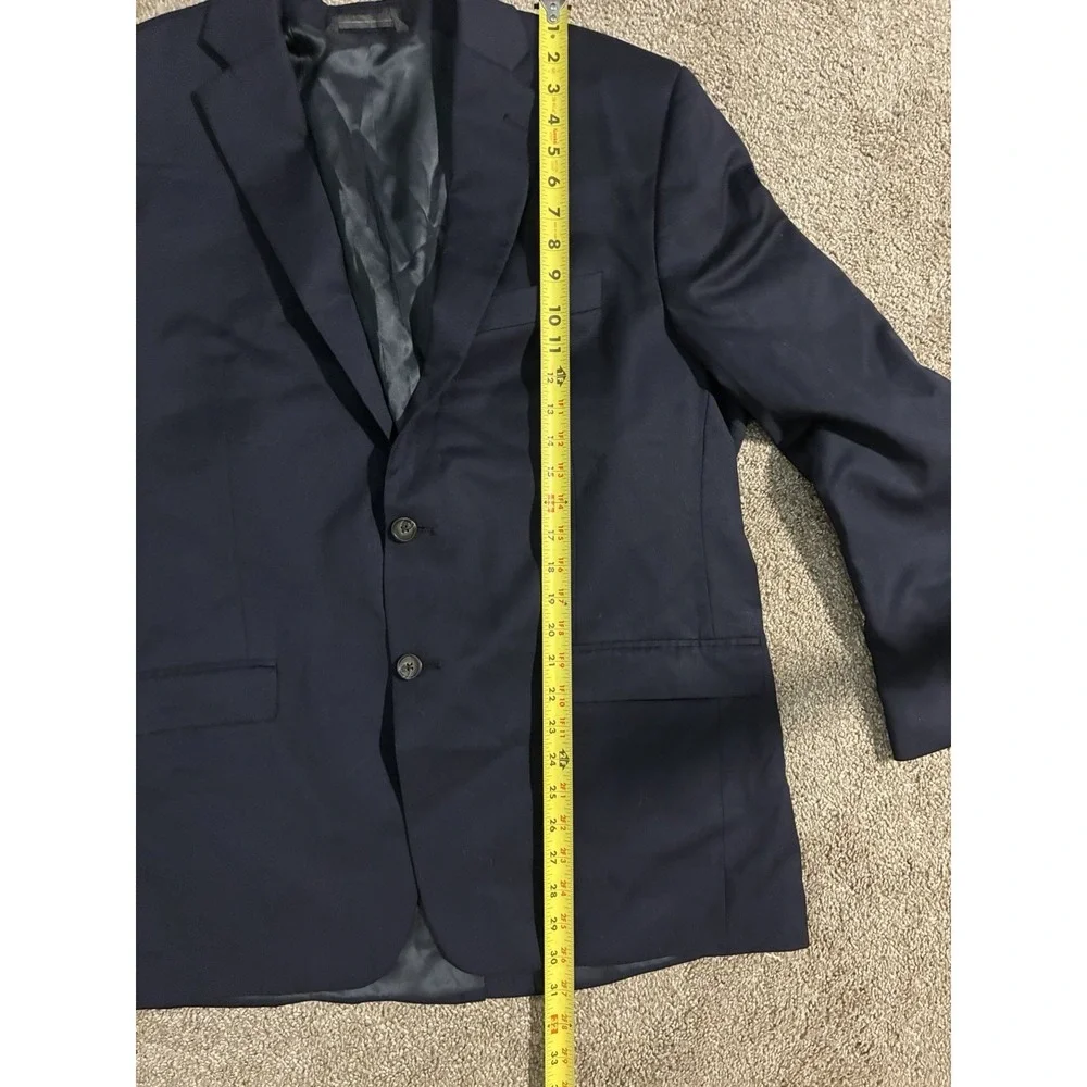 LRL Suit‎ Mens Blue 100% 44R Wool Blazer Jacket Top Business Lauren Ralph
